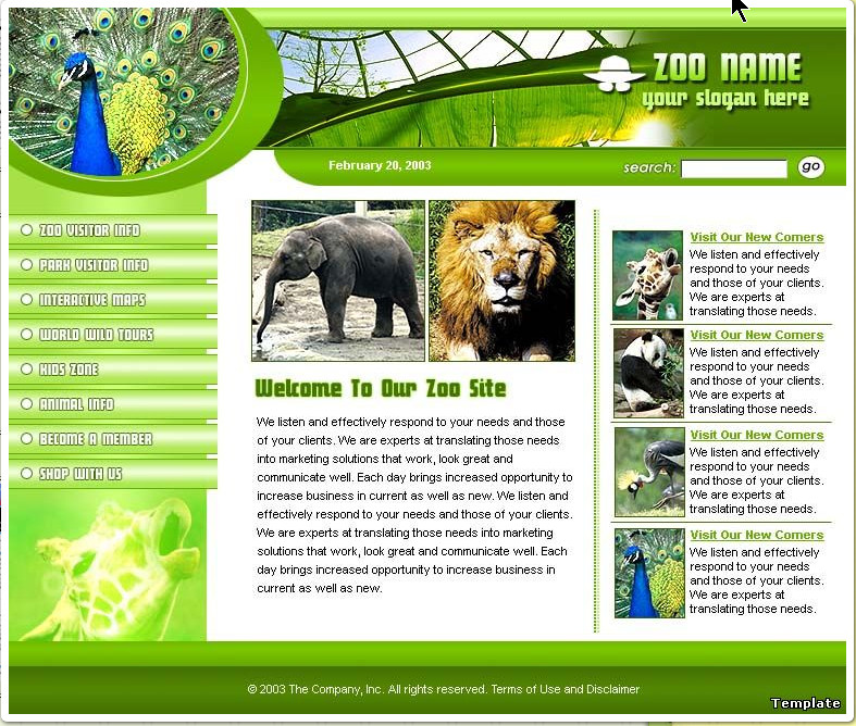 Сайт о животных